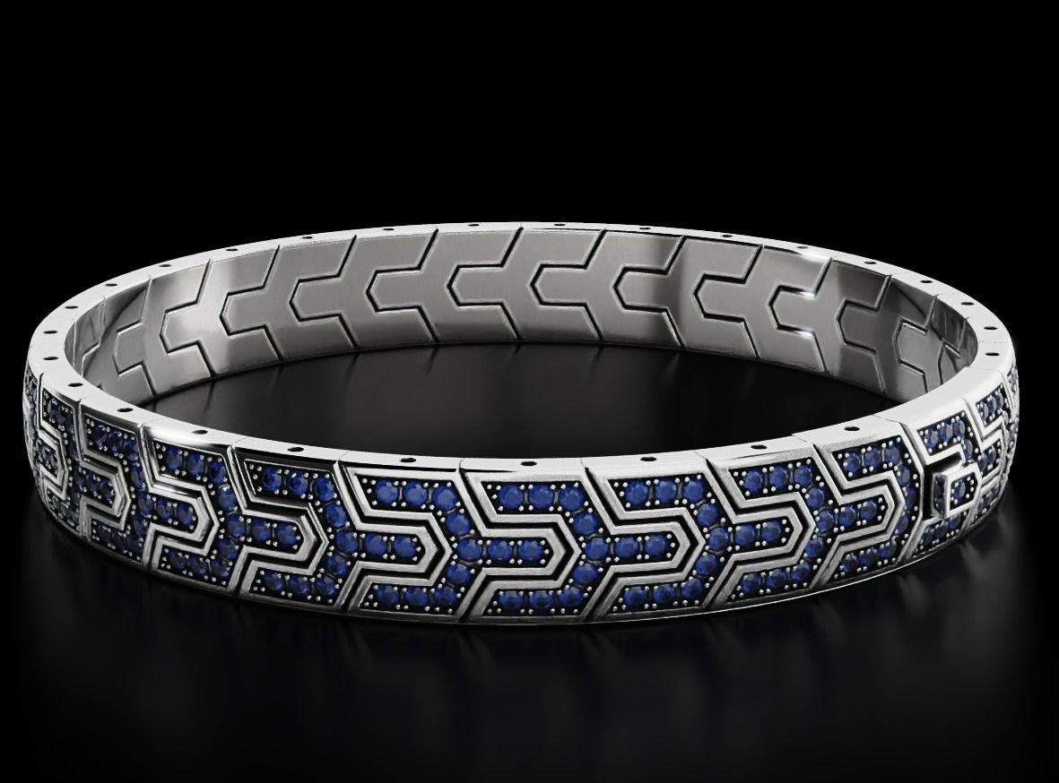 Handsome stylish bracelet for men 569 3D print model_6
