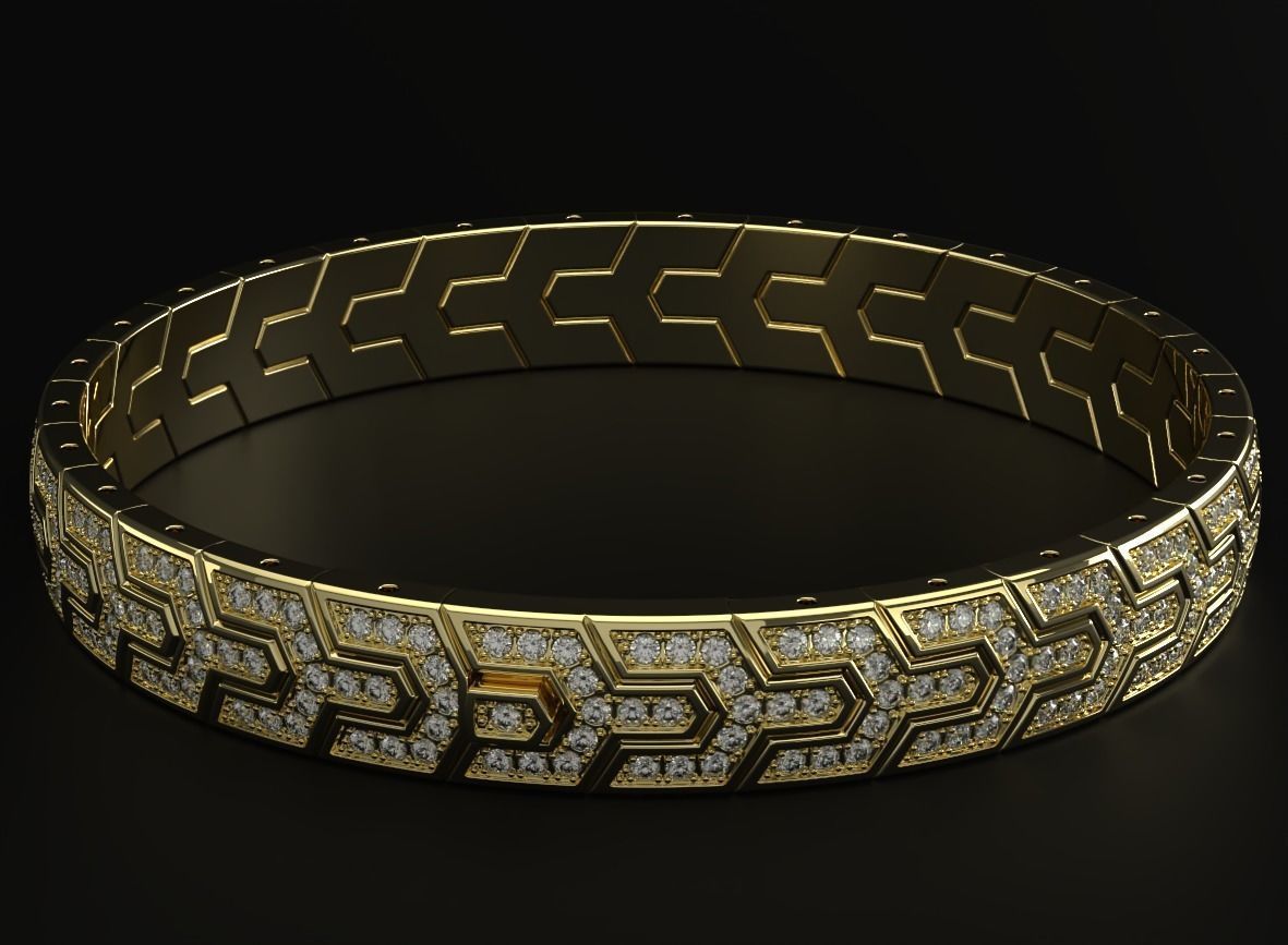Handsome stylish bracelet for men 569 3D print model_10