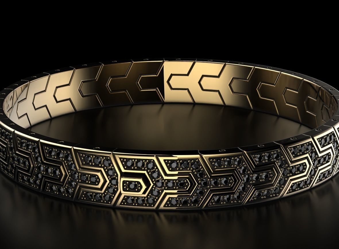 Handsome stylish bracelet for men 569 3D print model_12