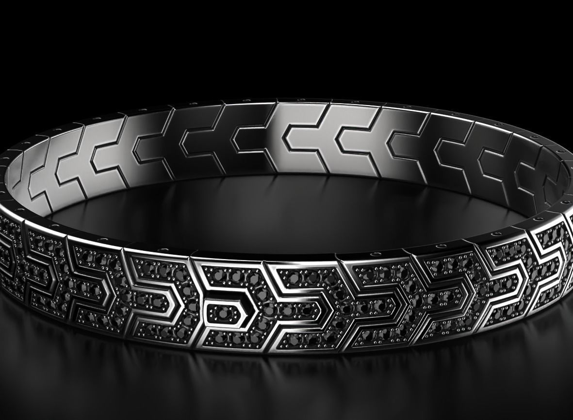 Handsome stylish bracelet for men 569 3D print model_11