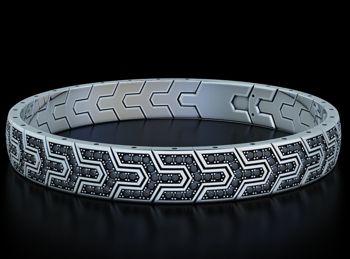 Handsome stylish bracelet for men 569 3D print model_3