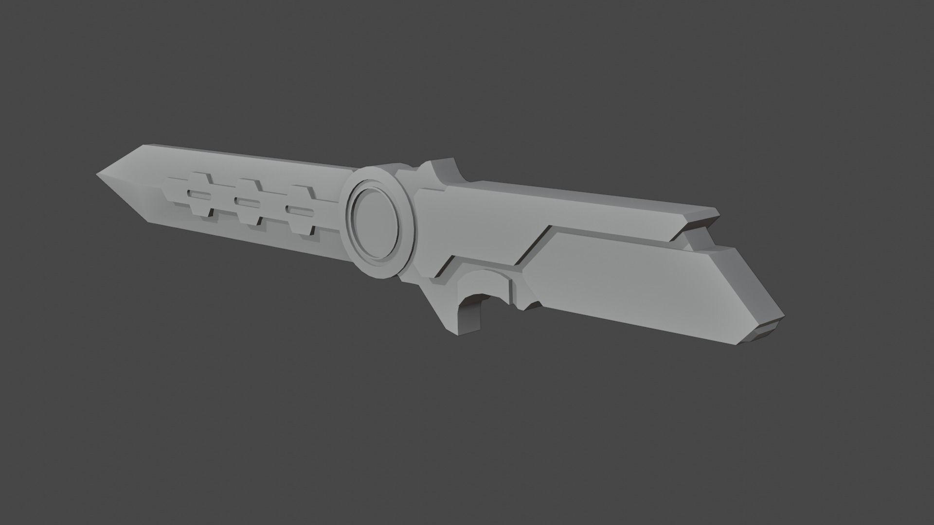 Stylish knife Free low-poly 3D model_4