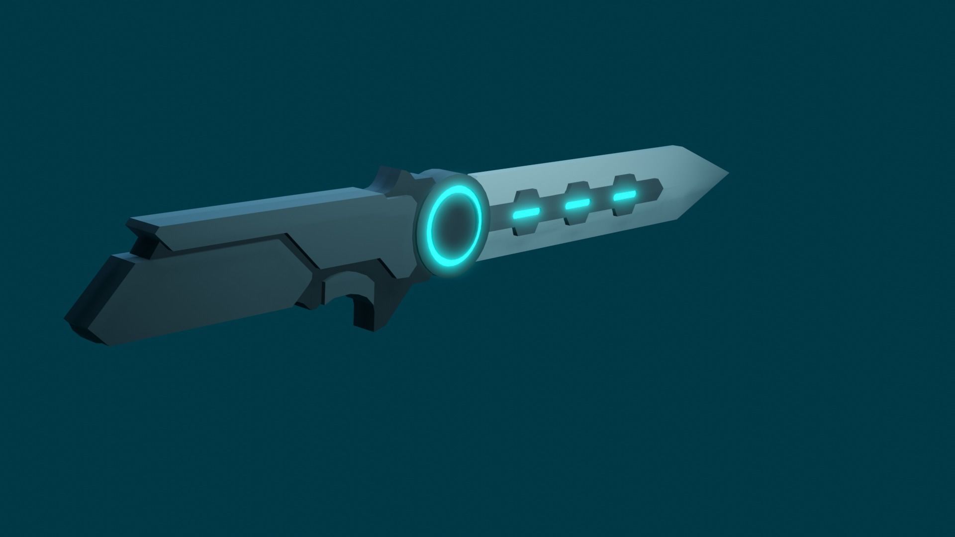 Stylish knife Free low-poly 3D model_2