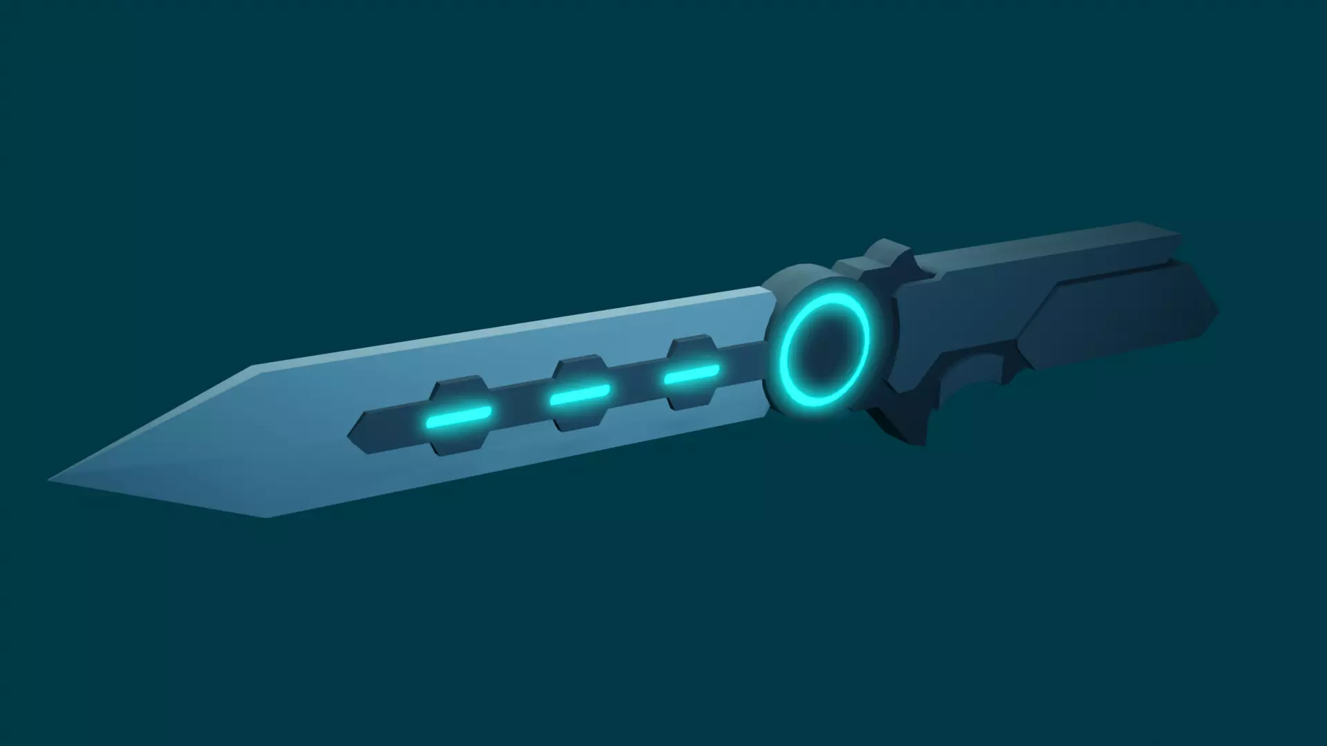 Stylish knife Free low-poly 3D model_0