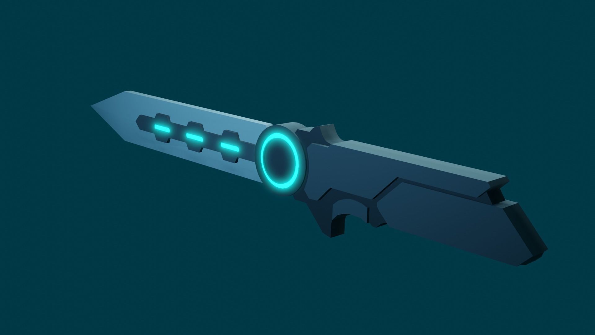 Stylish knife Free low-poly 3D model_1