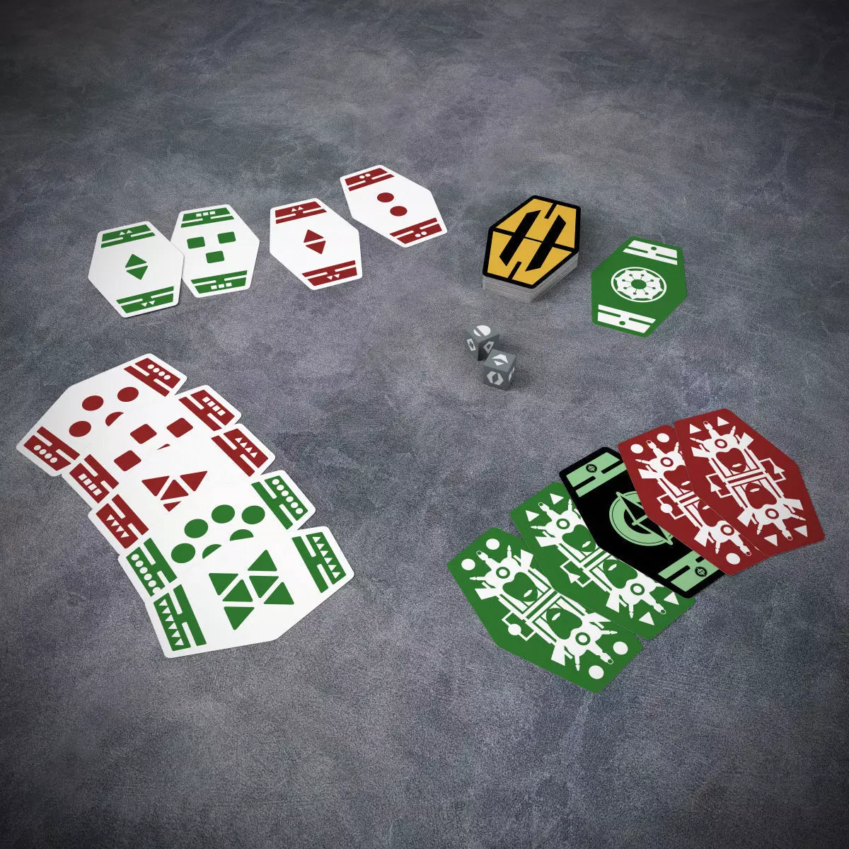 Sabacc Cards and Spike Dice - printable Low-poly 3D model