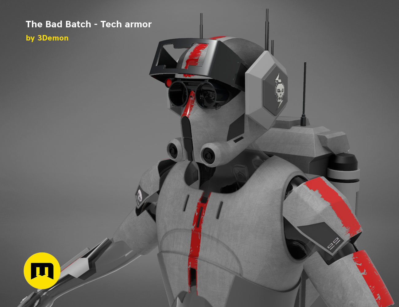 The Bad Batch Tech armor 3D print model_4