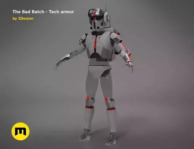 The Bad Batch Tech armor 3D print model