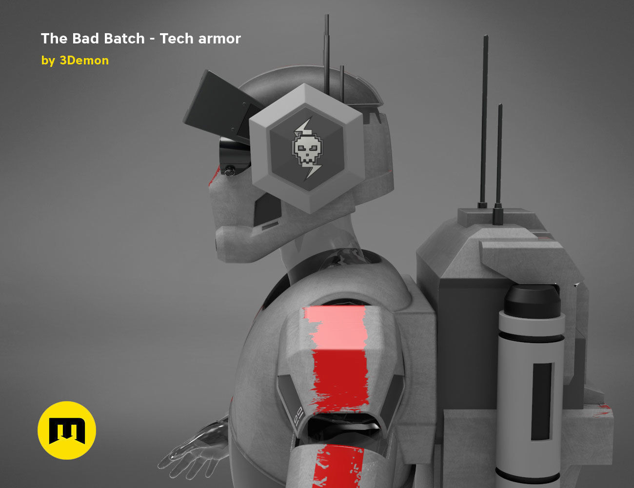The Bad Batch Tech armor 3D print model_5