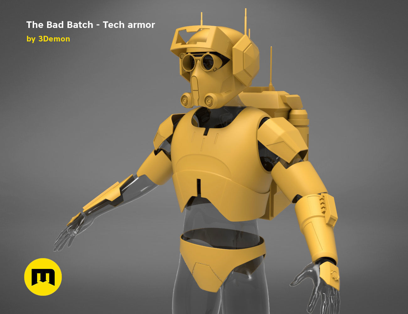 The Bad Batch Tech armor 3D print model_17
