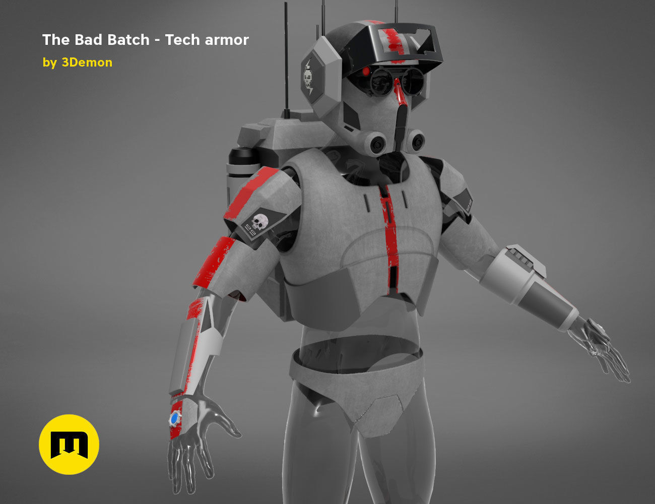 The Bad Batch Tech armor 3D print model_2