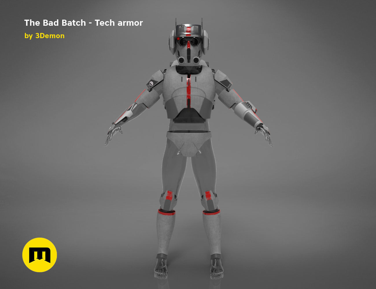 The Bad Batch Tech armor 3D print model_1