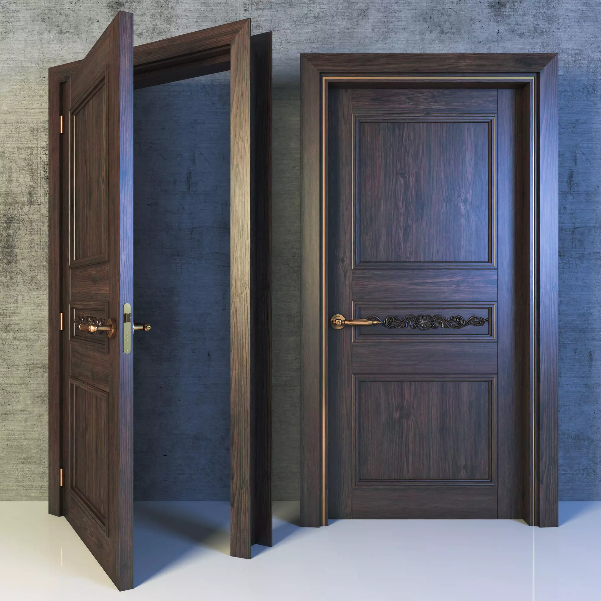 Simple Classic Door 3D model