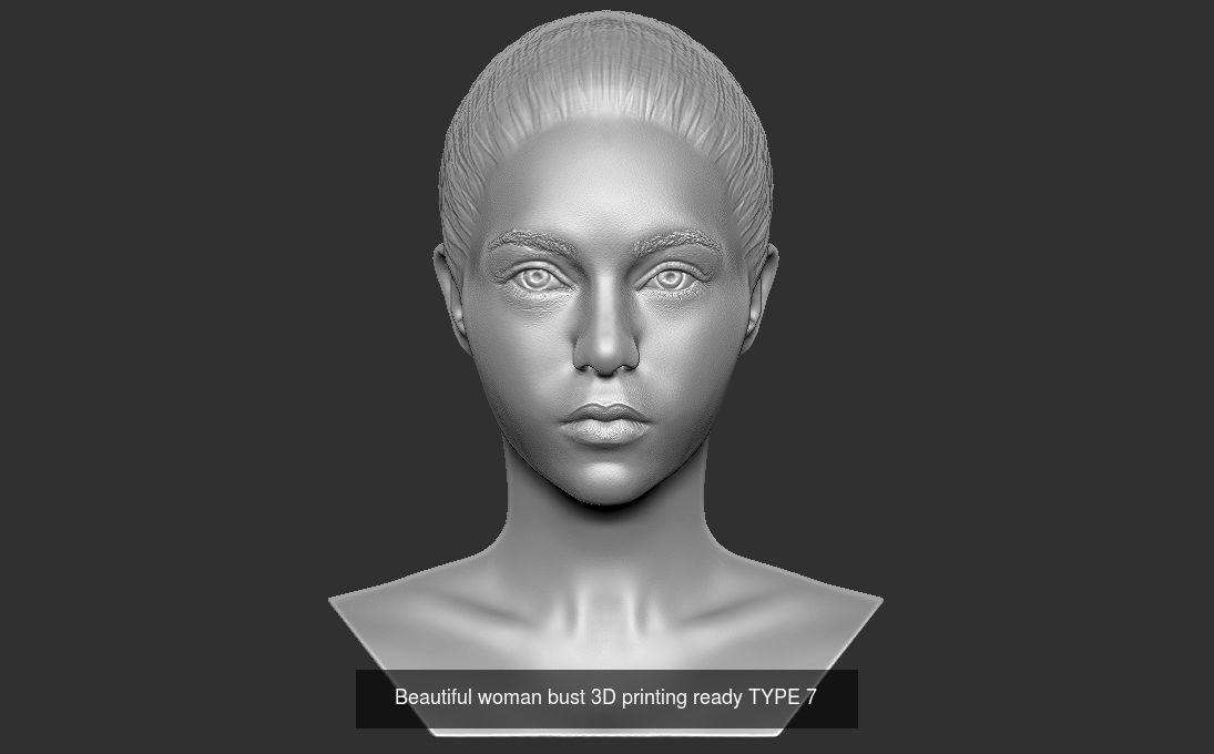 Beautiful women busts for 3D printing 3D Model Collection_15