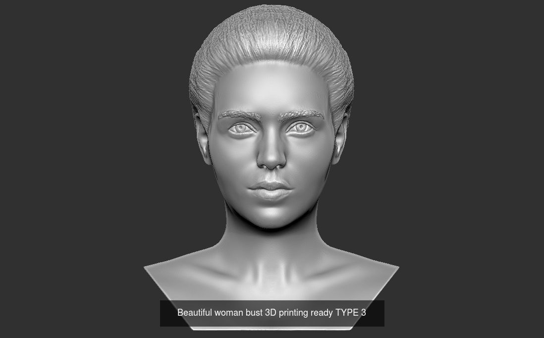 Beautiful women busts for 3D printing 3D Model Collection_7