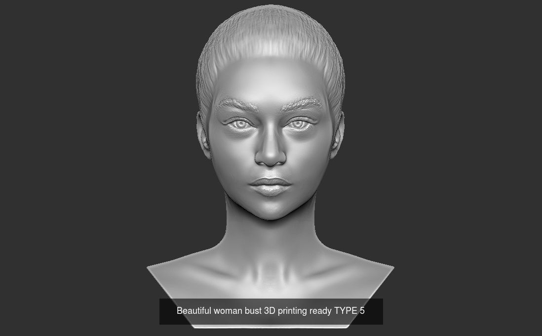 Beautiful women busts for 3D printing 3D Model Collection_11