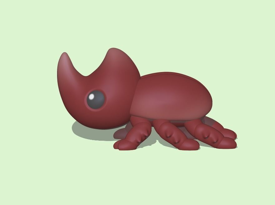 Cute Beetle 3D print model_1