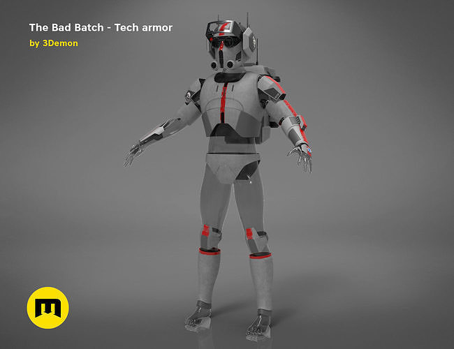 The Bad Batch Tech armor 3D print model