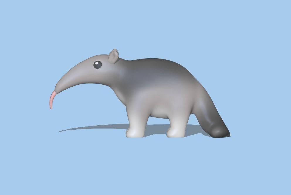 Cute Anteater 3D print model_2