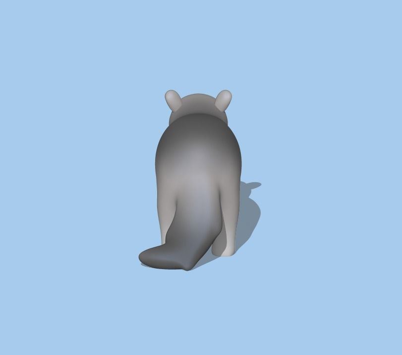 Cute Anteater 3D print model_3