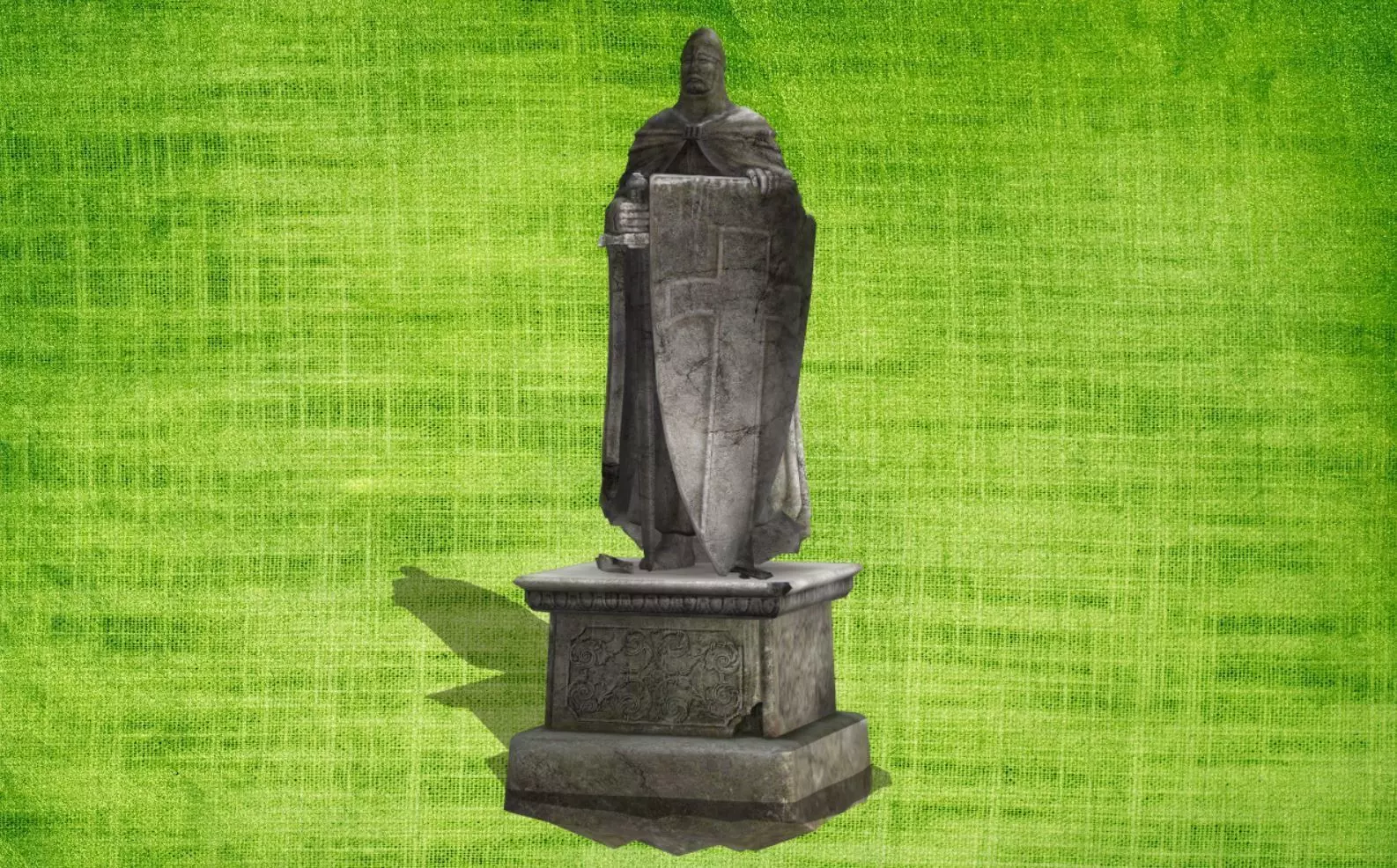 Architecture element 01 - cemeterystatue Low-poly 3D model