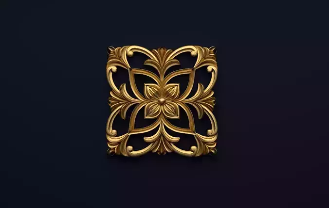 Classic decor ornament v-3D model 49 3D model