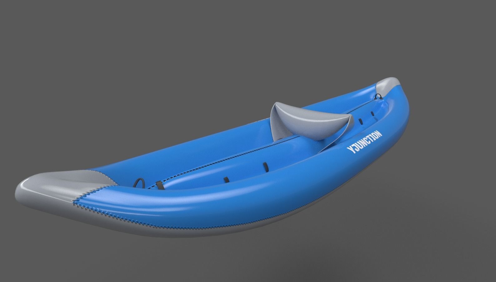 Game Ready Kayak kingston inflatable canoe Low-poly 3D model_3