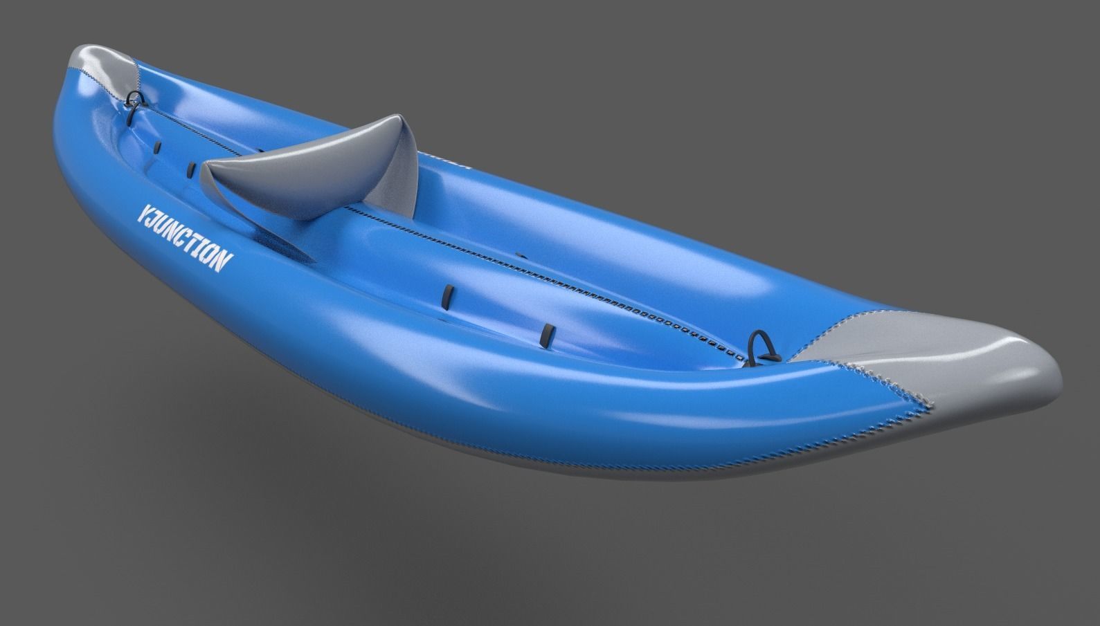 Game Ready Kayak kingston inflatable canoe Low-poly 3D model_4