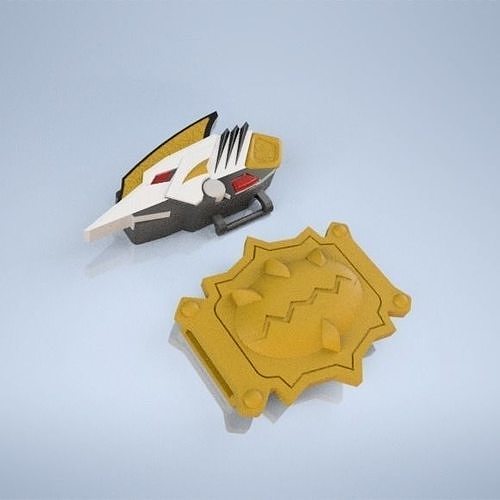 White Dino Thunder Morpher aka Abare Killer Dino Minder 3D print model