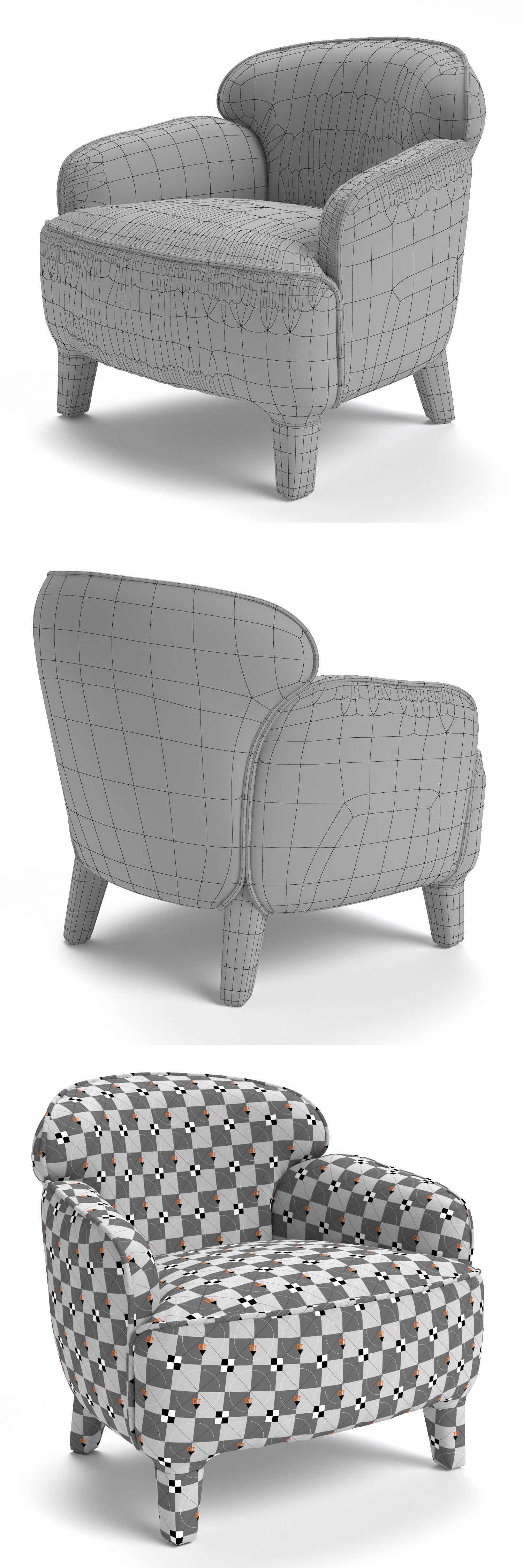 Polpetta chair 3D model_2