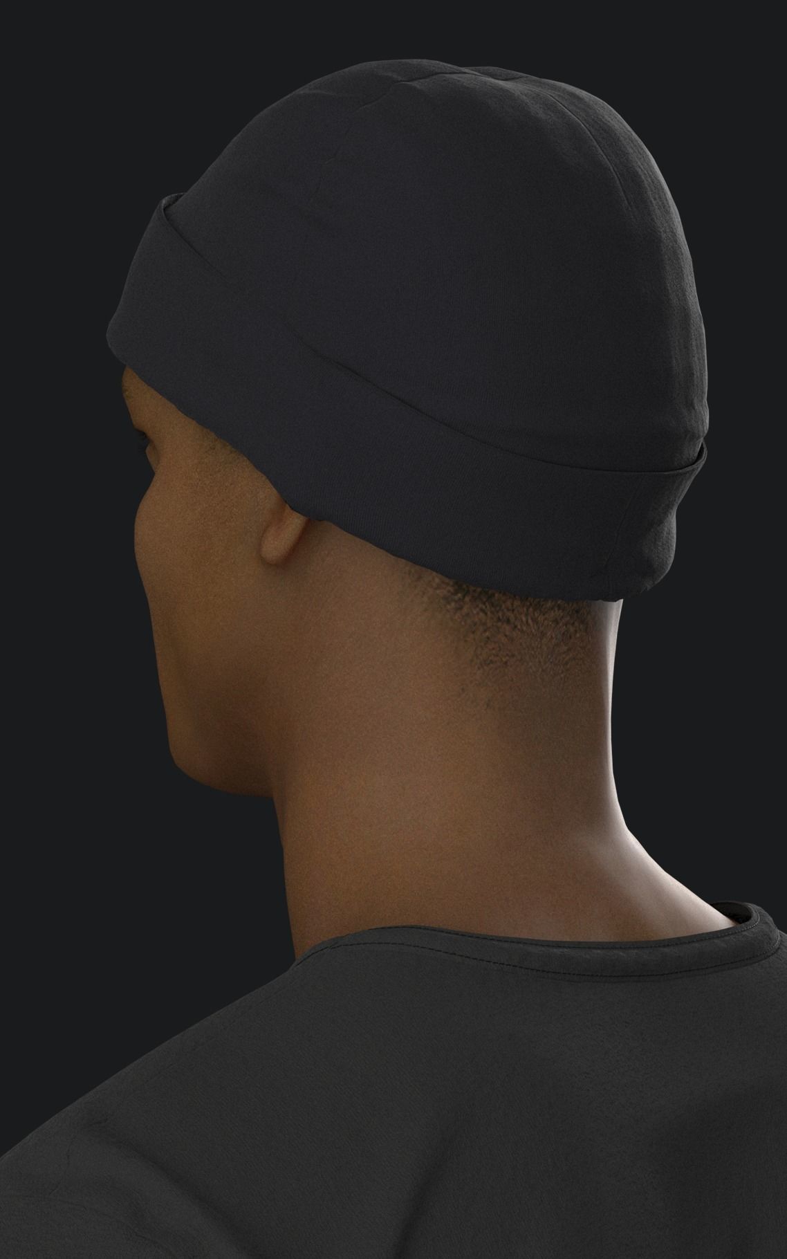 Military Ribbed Hats 3D model_2