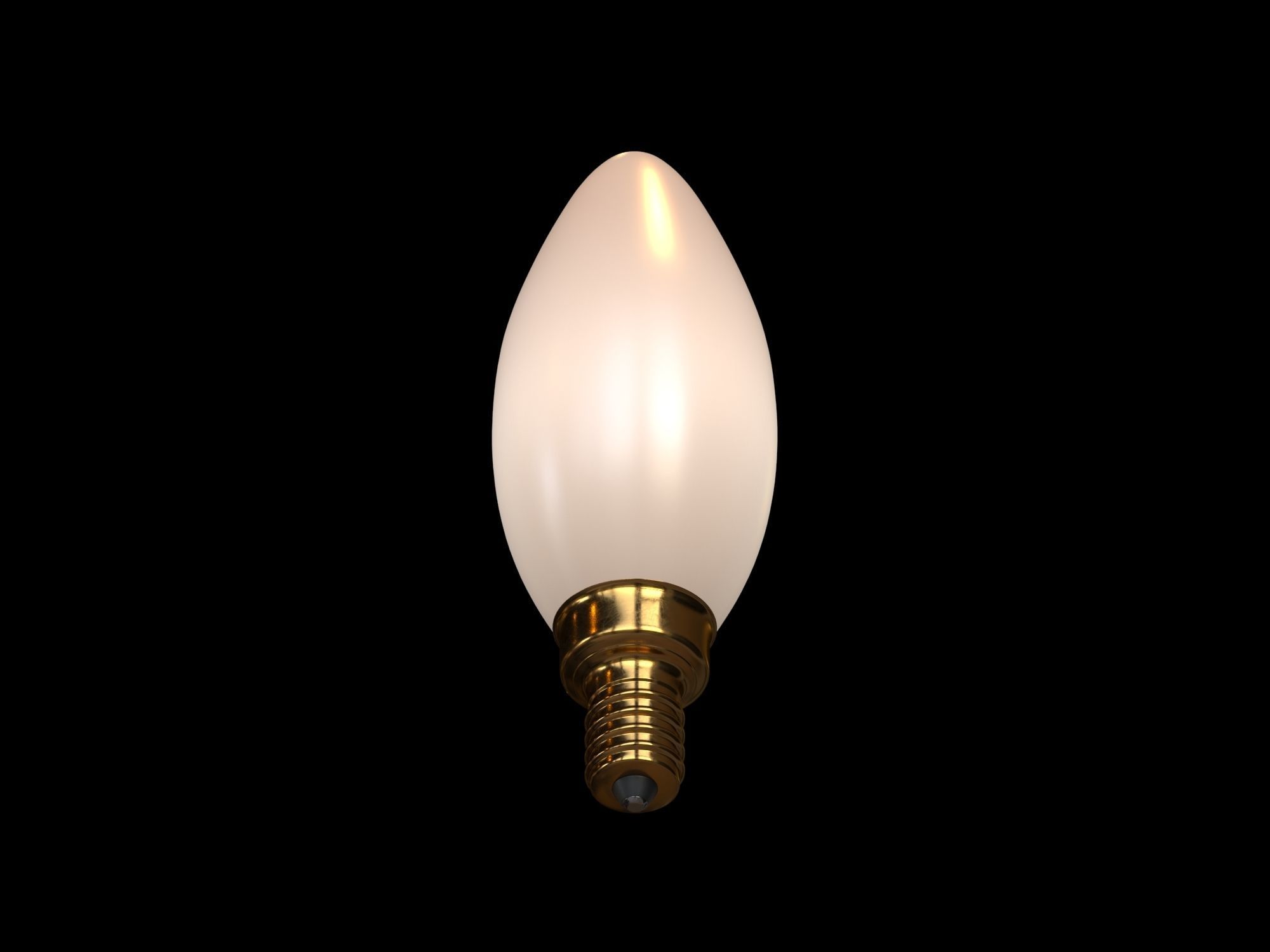 Candelabra Bulb  Low-poly 3D model_4