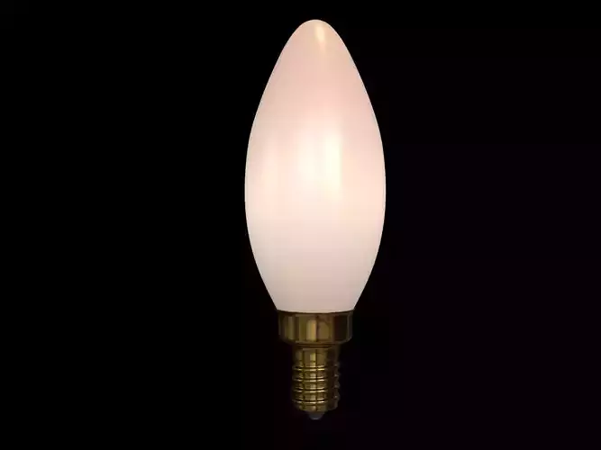 Candelabra Bulb  Low-poly 3D model