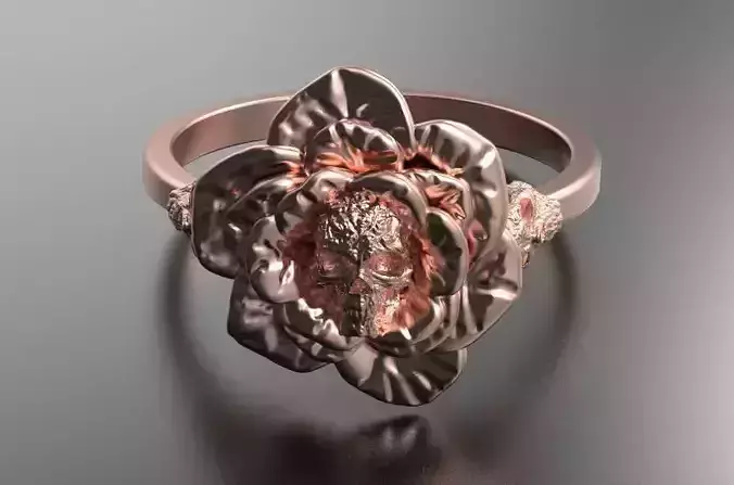ring rose with skulls