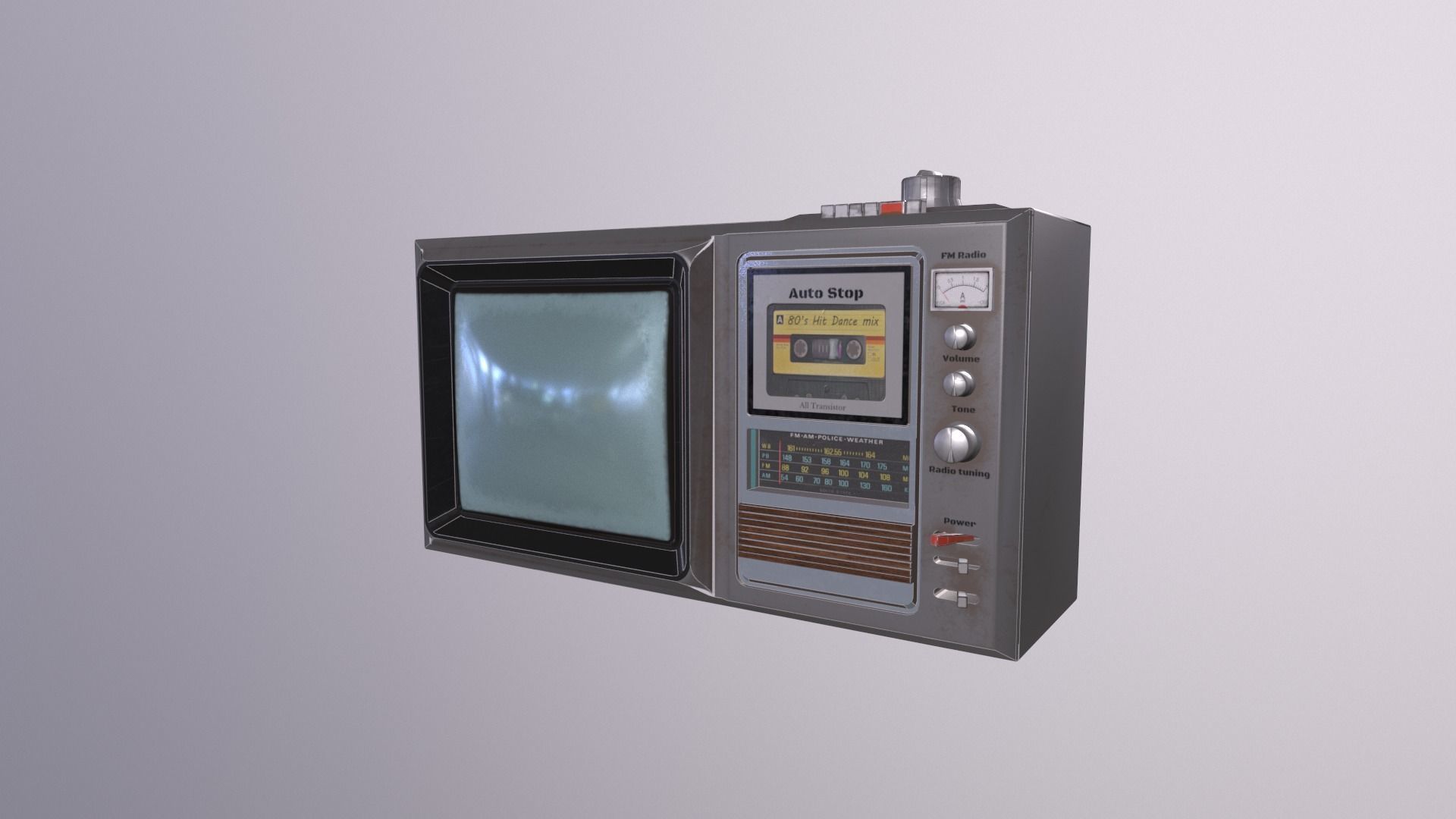 Retro Multi TV  3D model_7