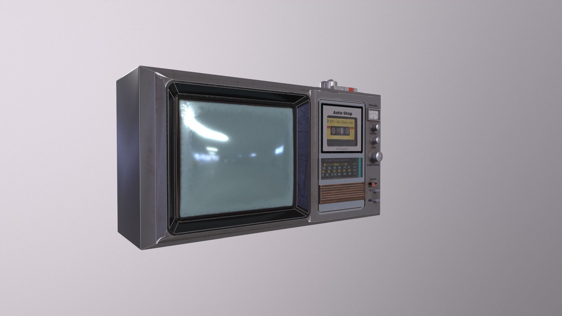 Retro Multi TV  3D model_4