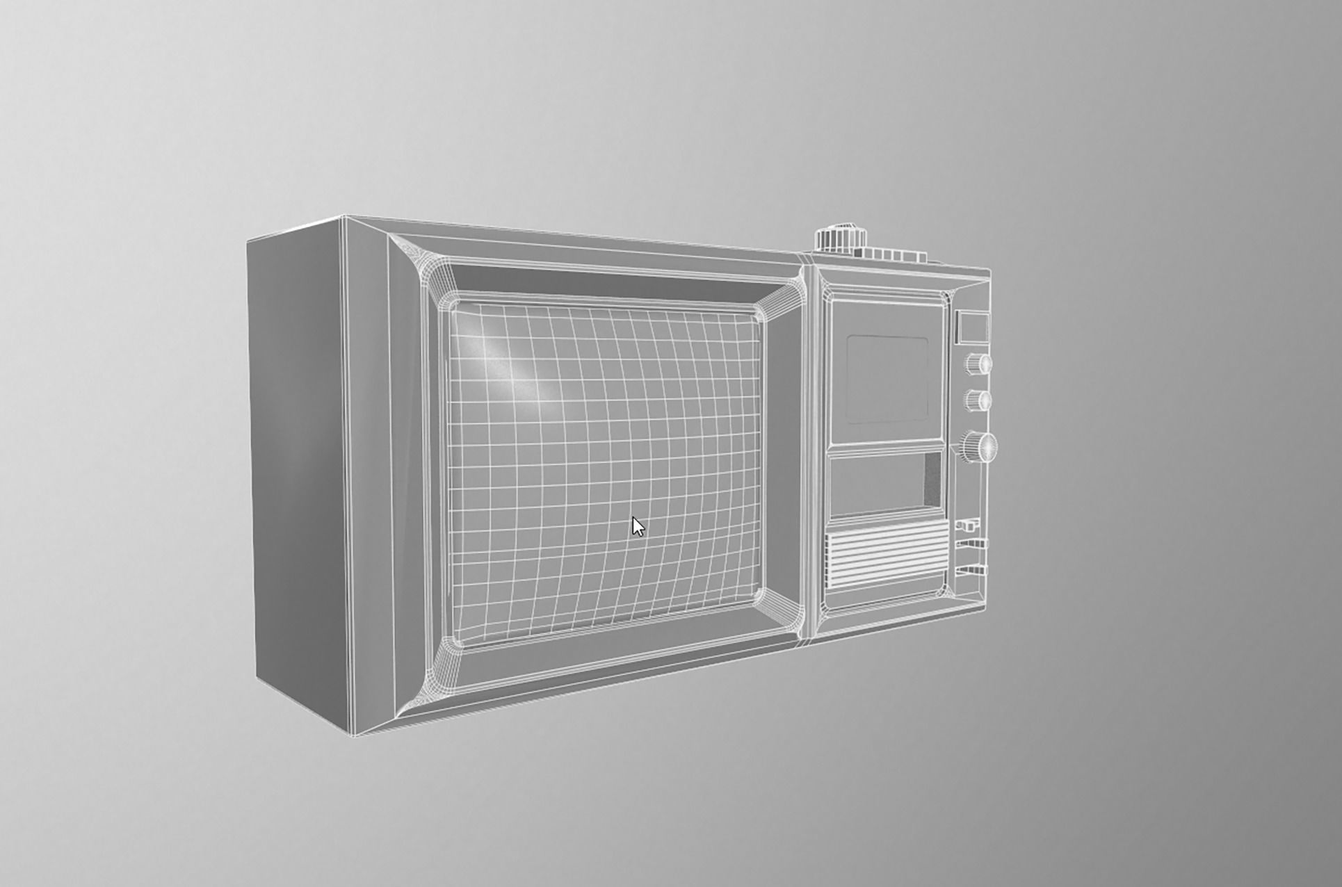 Retro Multi TV  3D model_2
