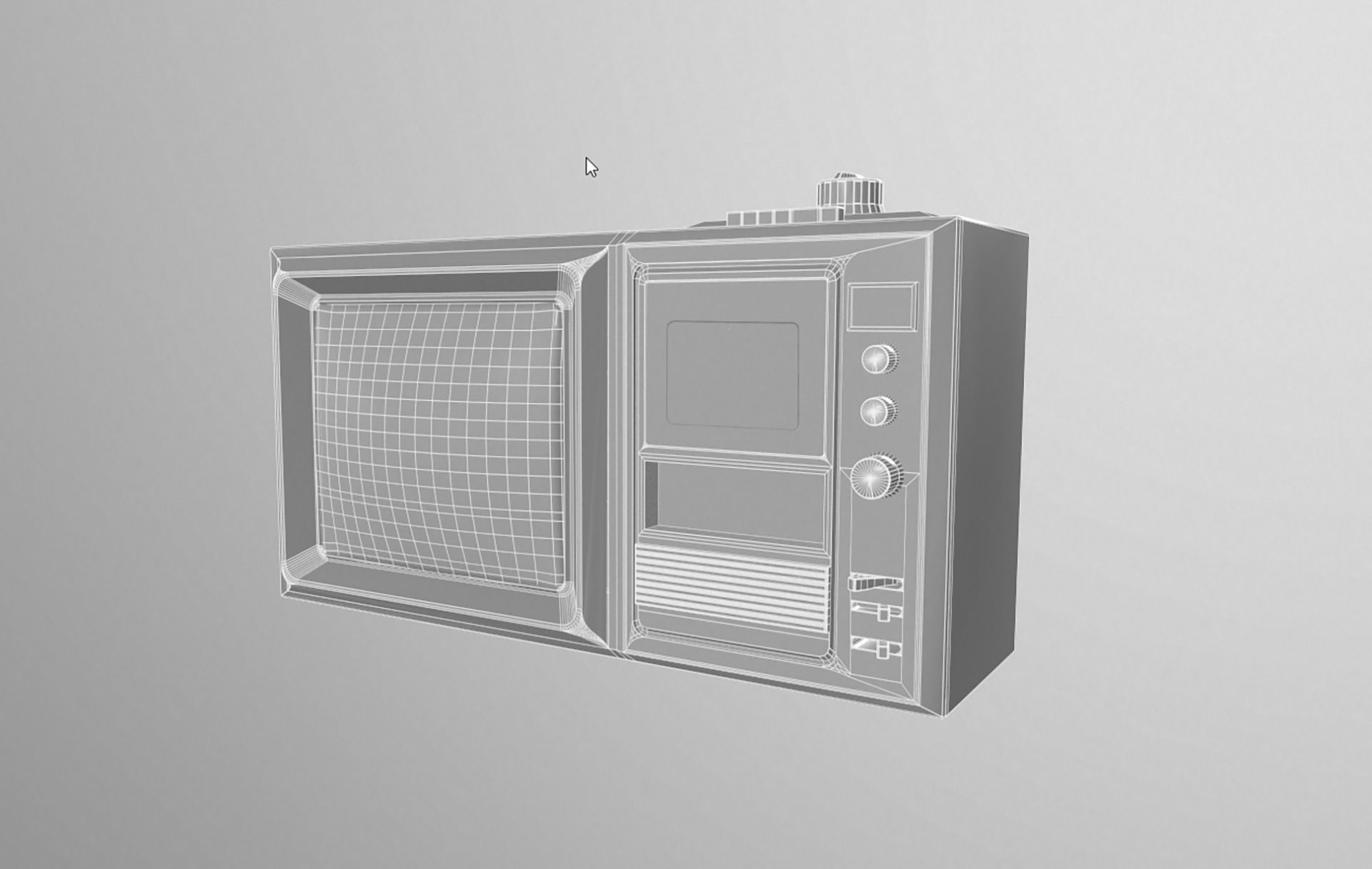 Retro Multi TV  3D model_3