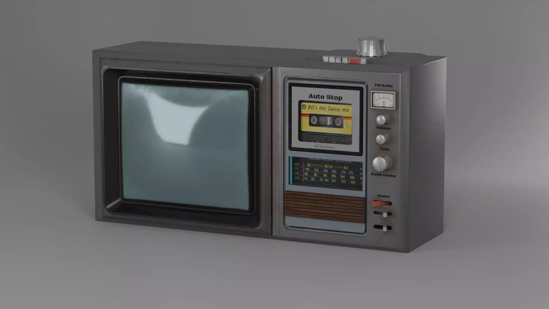 Retro Multi TV  3D model_0