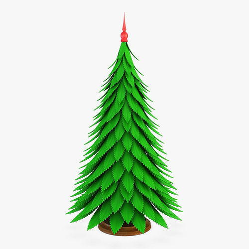 Cartoon Christmas Tree v 1 3D model