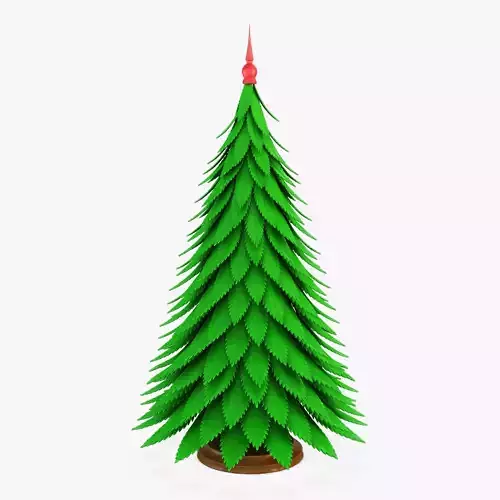 Cartoon Christmas Tree v 1 3D model