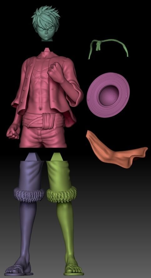 Luffy from One Piece 3D print model_4