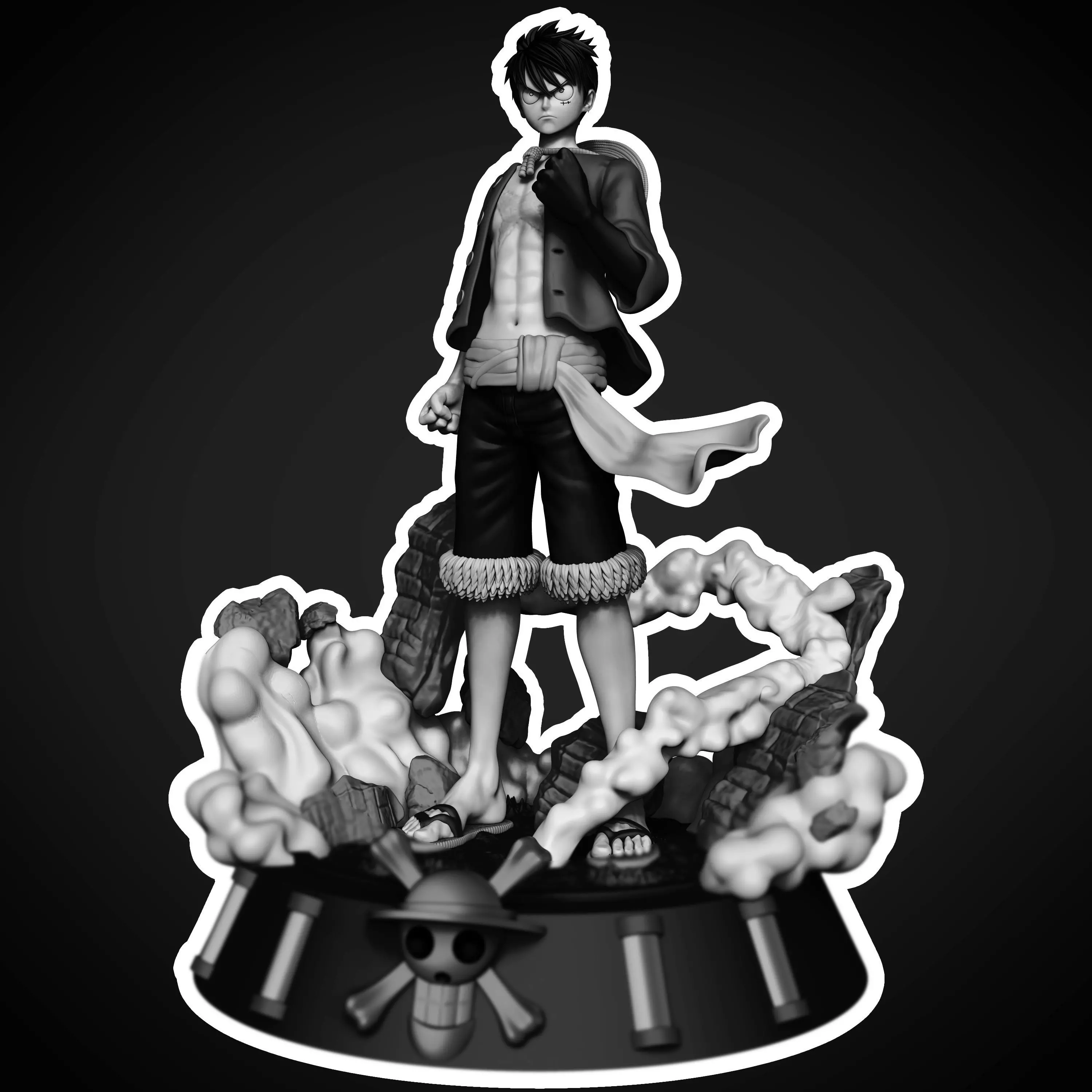 Luffy from One Piece 3D print model_0