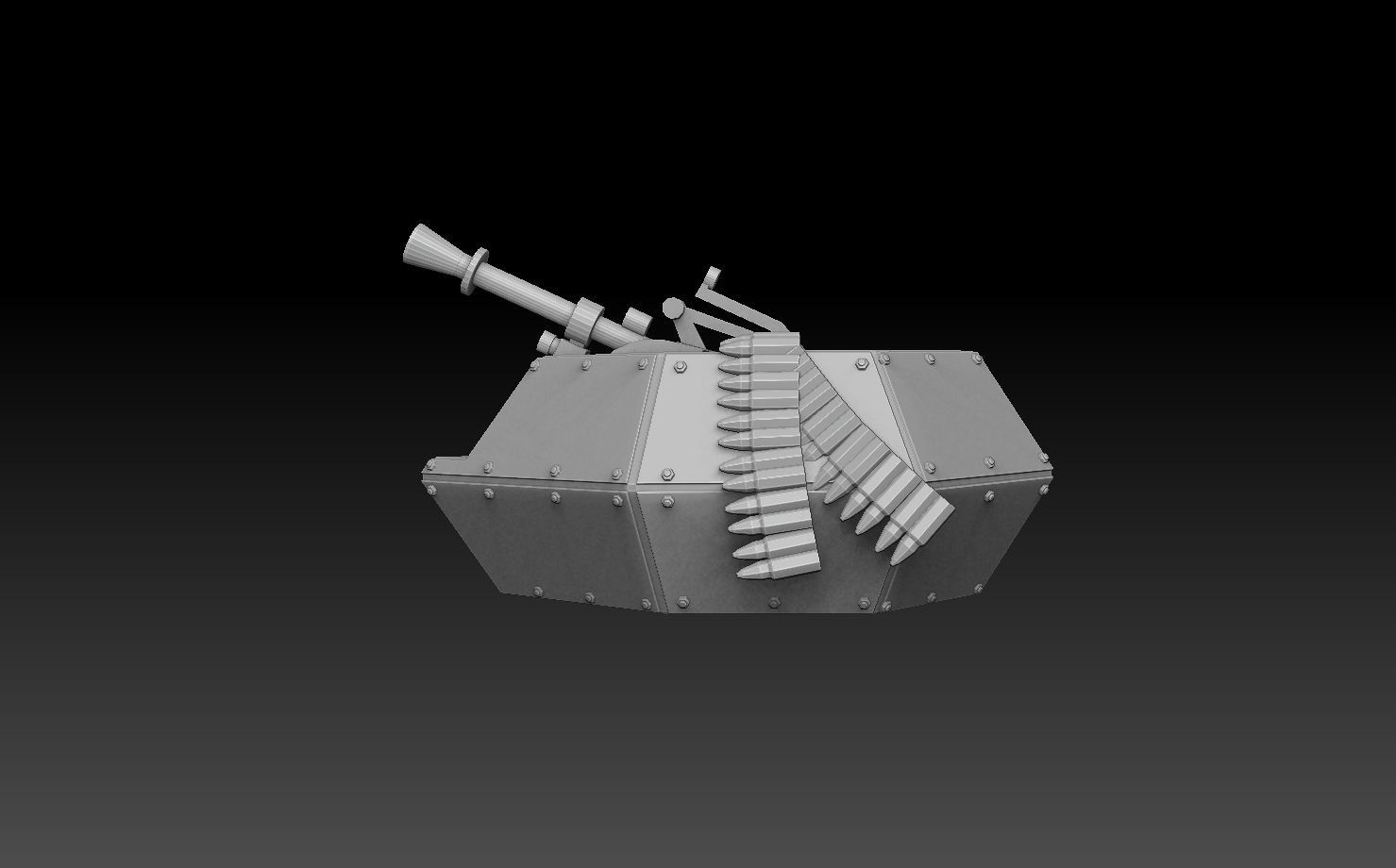 AA Gun Pillbox Turret 3D print model_26