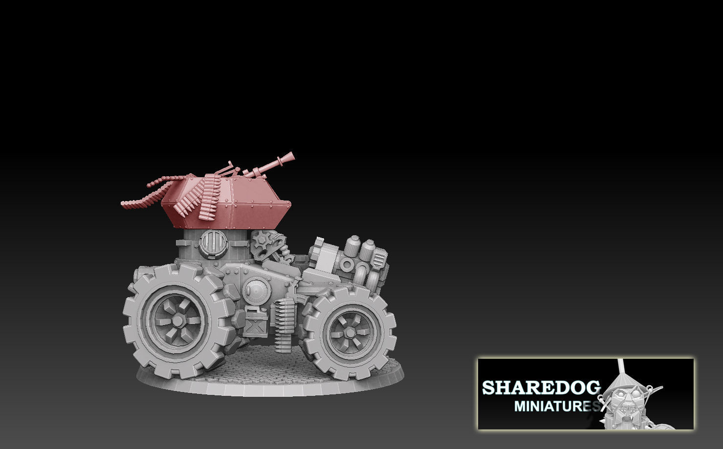 AA Gun Pillbox Turret 3D print model_9