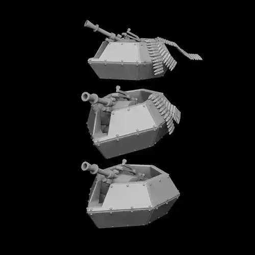 AA Gun Pillbox Turret 3D print model