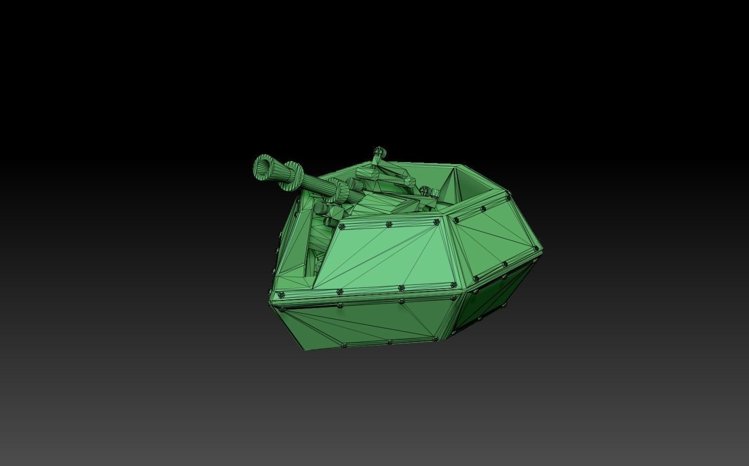AA Gun Pillbox Turret 3D print model_13