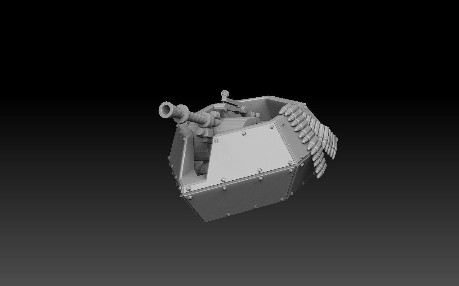 AA Gun Pillbox Turret 3D print model_22