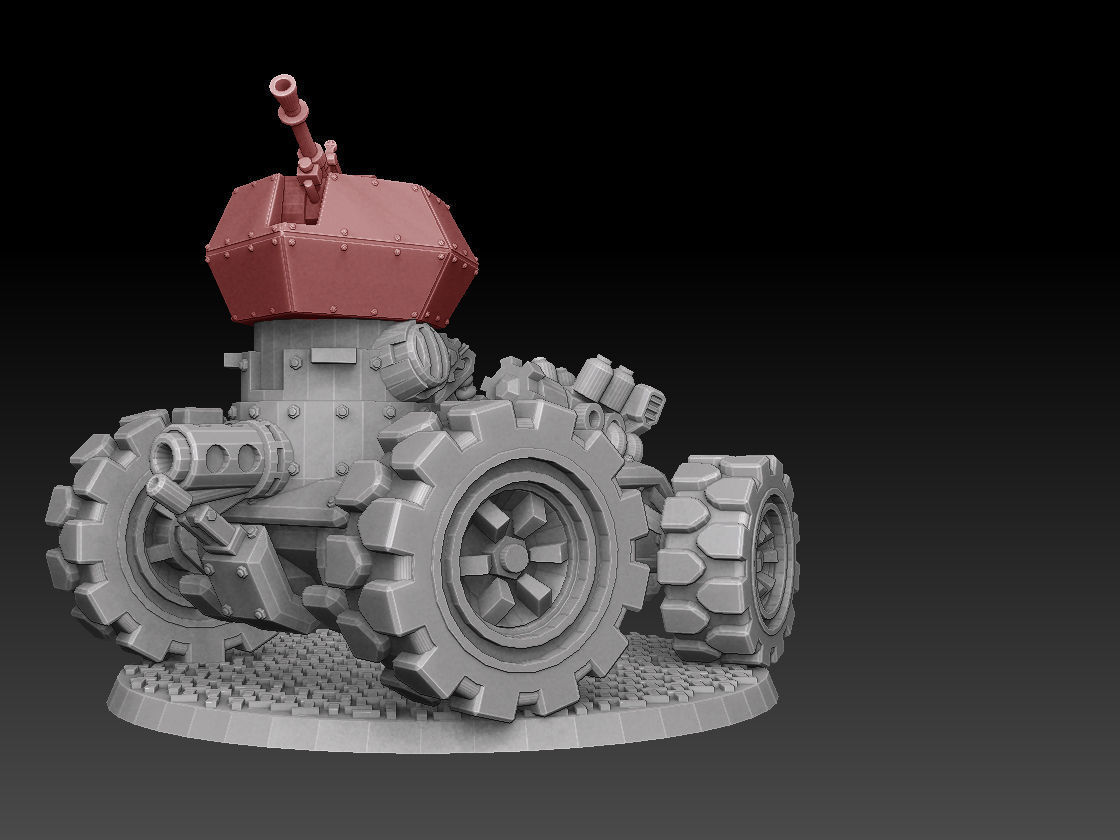 AA Gun Pillbox Turret 3D print model_27