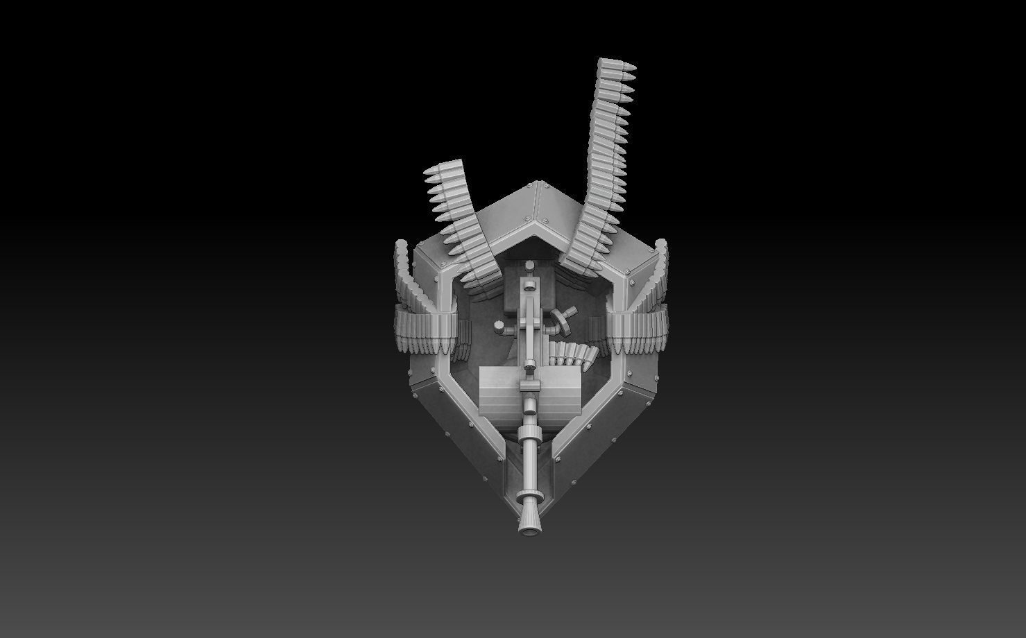 AA Gun Pillbox Turret 3D print model_4